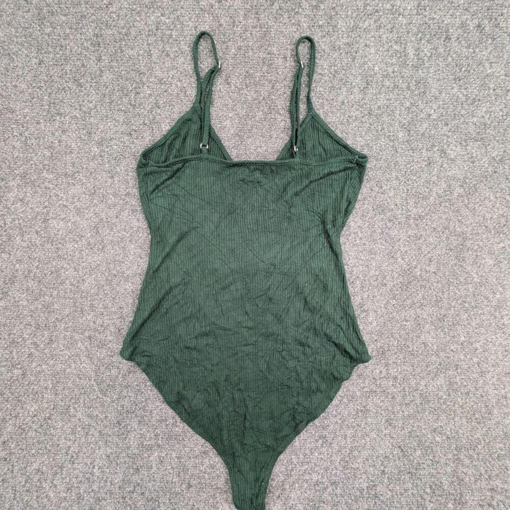 Forever 21 Swimsuit Womens S Green One Piece Scoop Neck Spaghetti Strap Swimwear